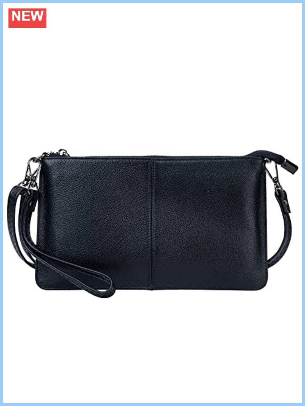 Genuine Leather Wristlet Clutch Crossbody Wallet Evening Bag